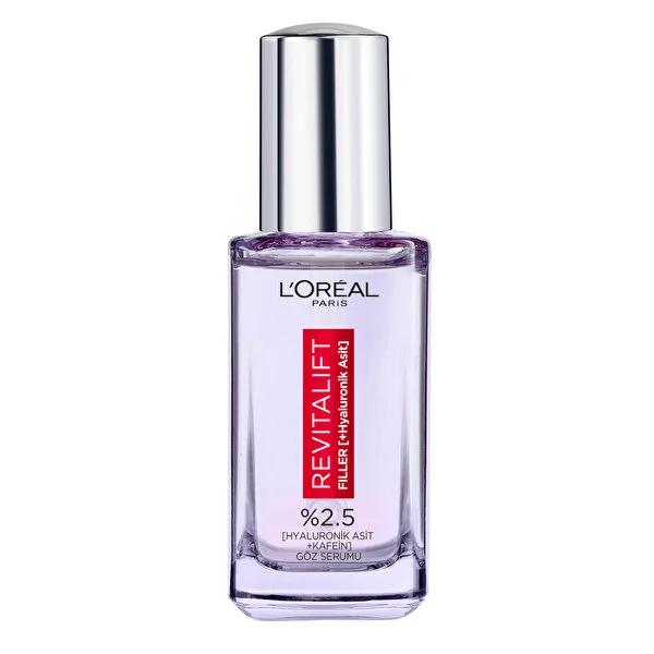L'Oréal Paris Revitalift Filler Eye Serum 20ml - Anti-aging Hyaluronic Acid Eye Care with Caffeine