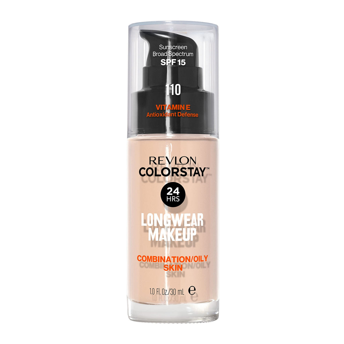 Revlon Liquid Foundation, ColorStay Face Makeup for Combination & Oily Skin, SPF 15, Medium-Full Coverage with Matte Finish, 180 Sand Beige, 1 Fl Oz