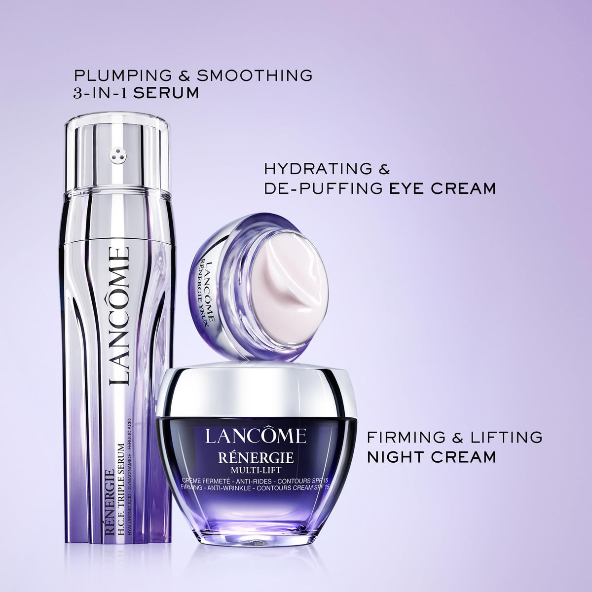 Lancôme Rénergie Lift Multi-Action Anti-Aging Night Cream - Anti-Aging Face Cream, Lifting, Hydrating & Firming Moisturizer, with Hyaluronic Acid