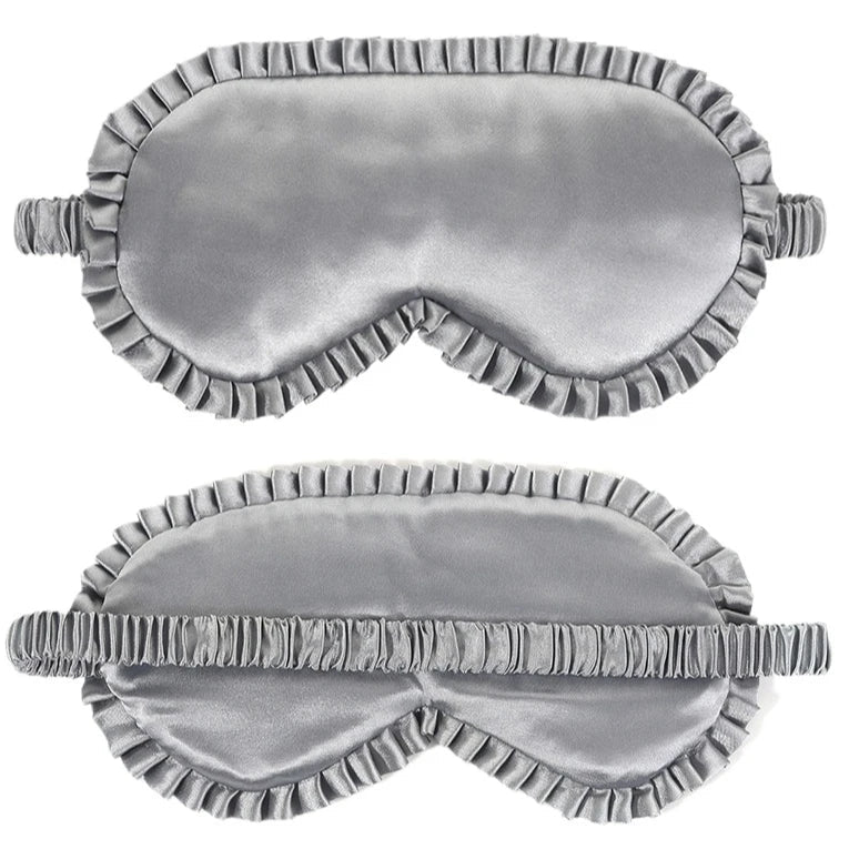 Silk Sleep Mask with Elastic Band and Lace Trim | Lightproof Breathable Eye Cover