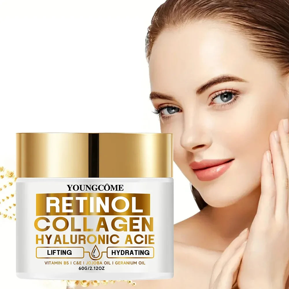 Retinol Face Cream Moisturizing Wrinkle Remover Collagen Hyaluronic Acid Creams Skin Care Cosmetic for Women&Men