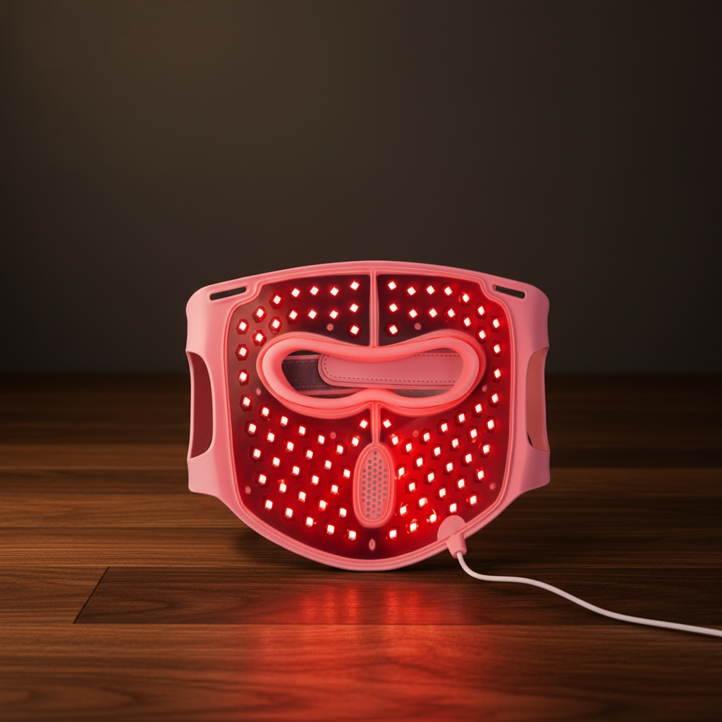 Aura Lyyfe™ Red LED Light Therapy Mask-Premium Silicone,6 Smart Modes, Adjustable Brightness, Rechargeable Design