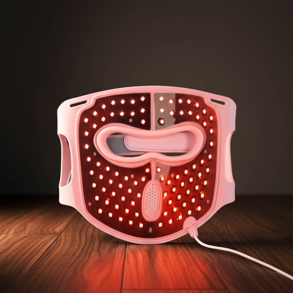 Aura Lyyfe™ Red LED Light Therapy Mask-Premium Silicone,6 Smart Modes, Adjustable Brightness, Rechargeable Design
