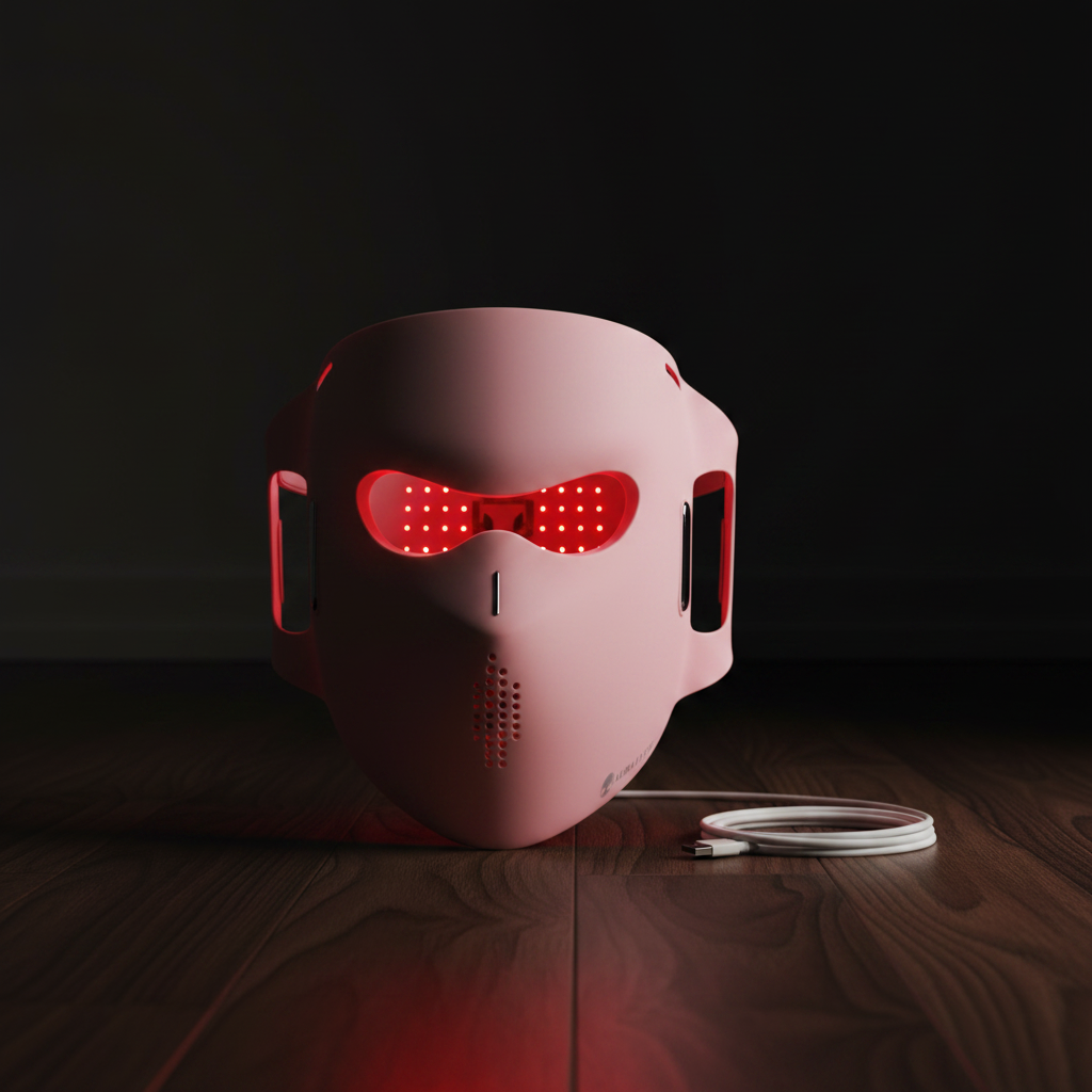 Aura Lyyfe™ Red LED Light Therapy Mask-Premium Silicone,6 Smart Modes, Adjustable Brightness, Rechargeable Design